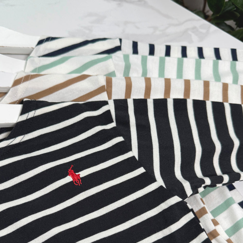 Stripes boat neck tee