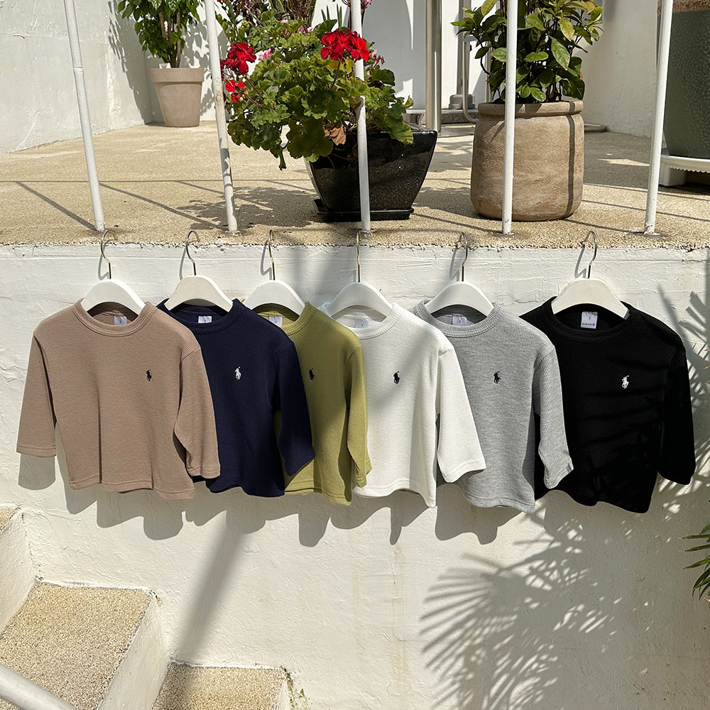 Waffle long sleeve tee