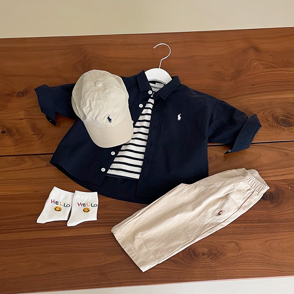 Stripes boat neck tee