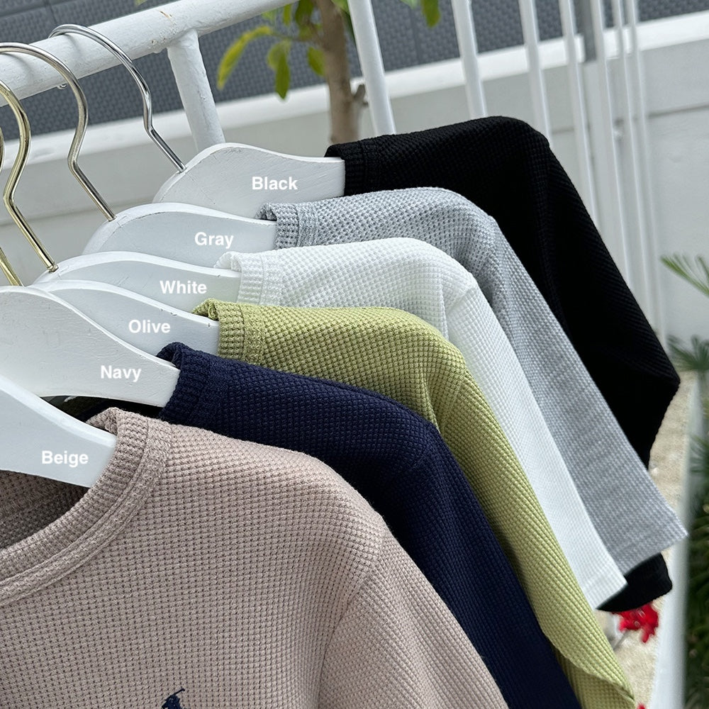 Waffle long sleeve tee