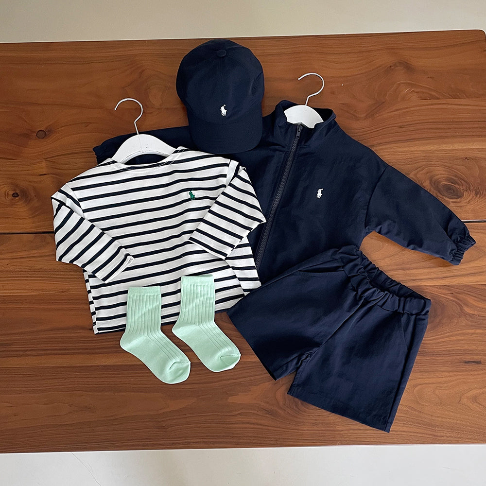 Stripes boat neck tee