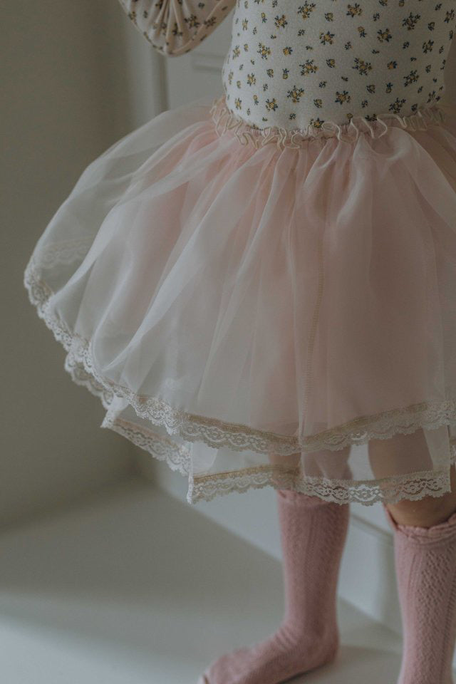 Jupe mini tulle rose