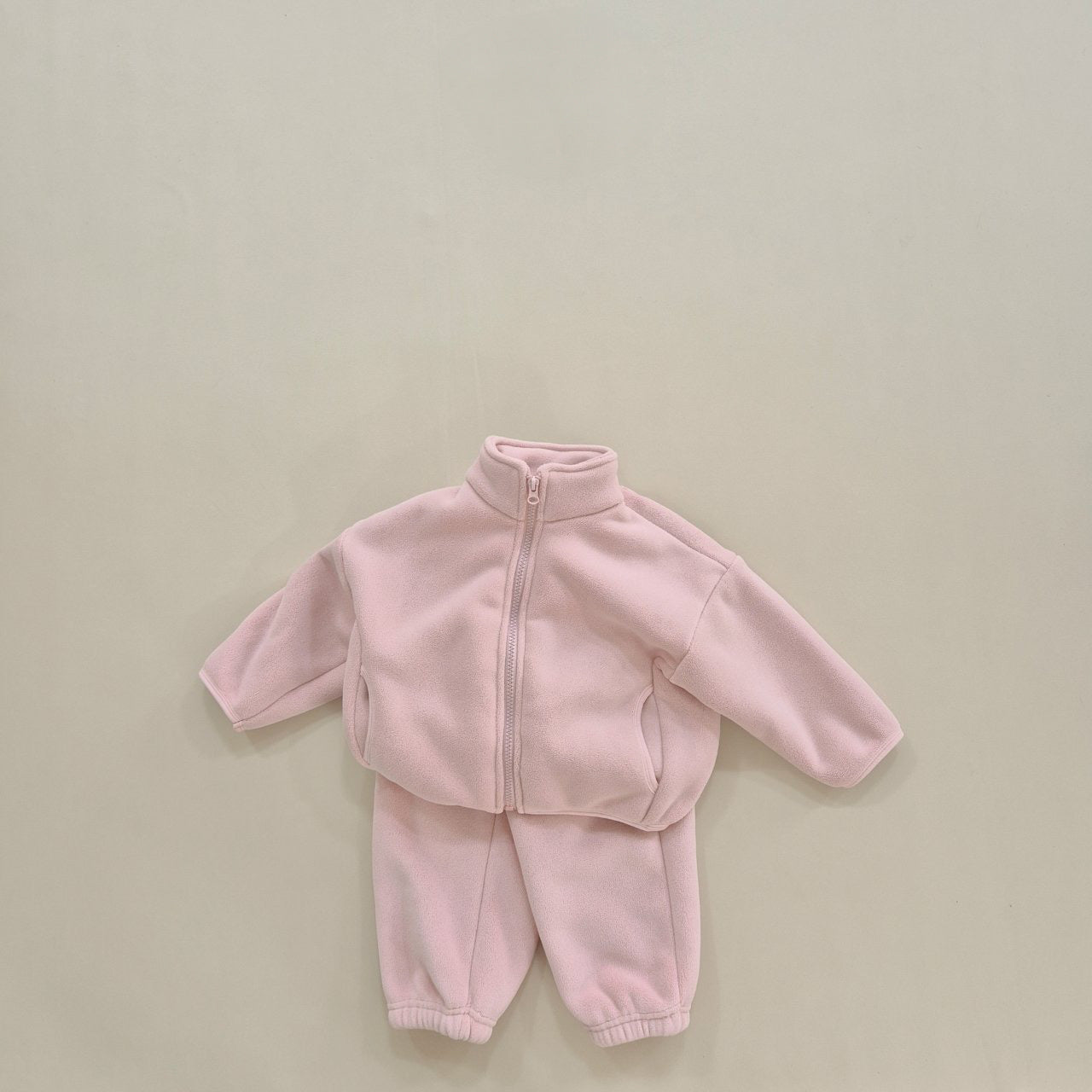 Super fleece zip-up set