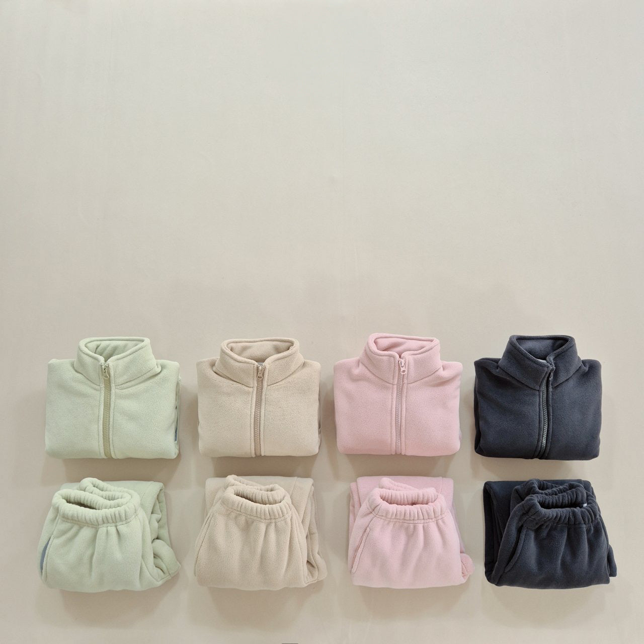 Super fleece zip-up set