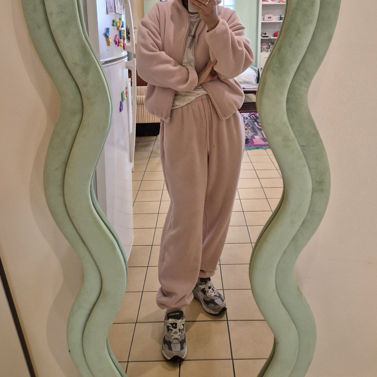 Super fleece zip-up set