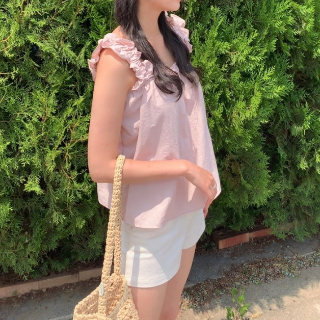 Frill Sleeveless Top