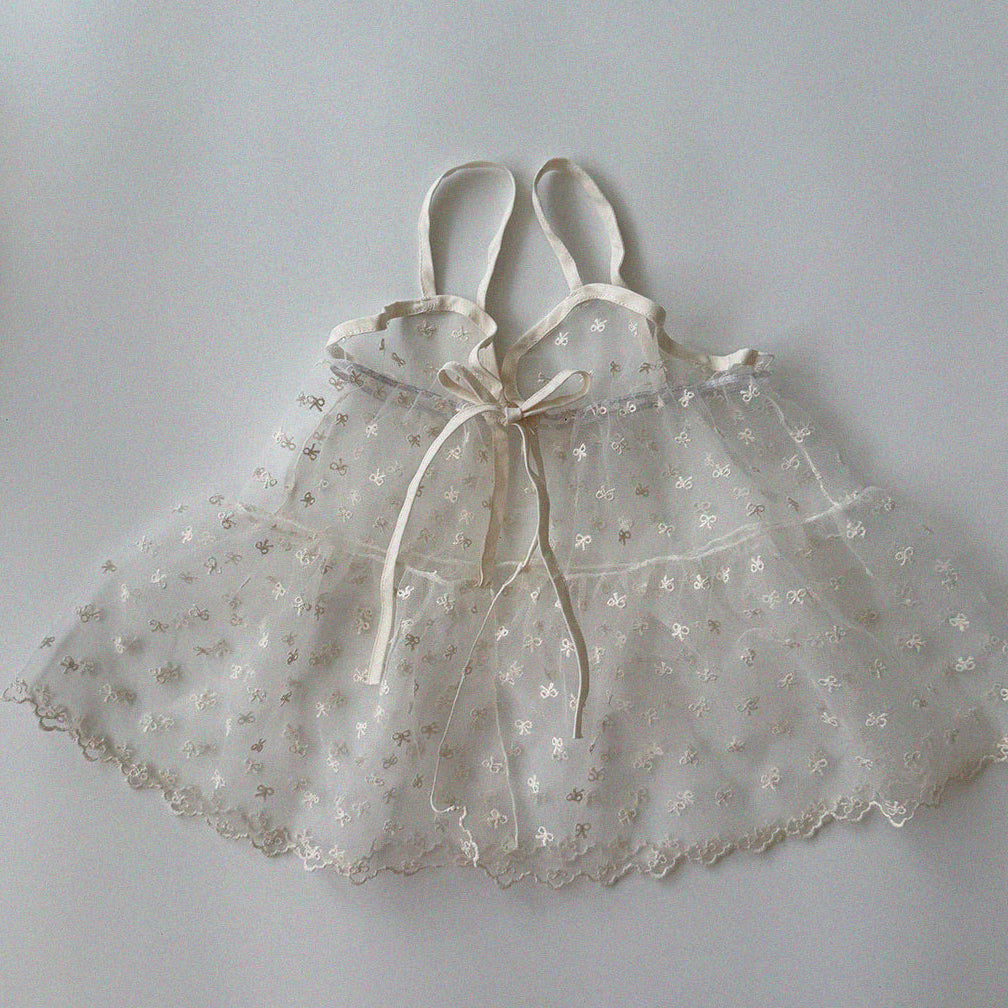 [PRE-ORDER] Lace Ribbon Open Dress
