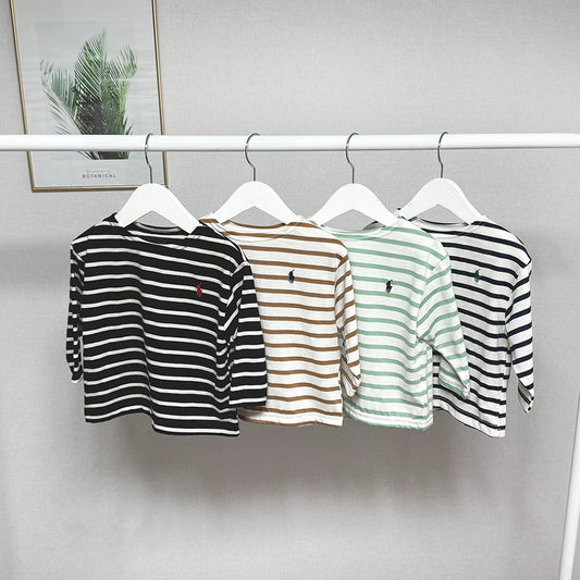 Stripes boat neck tee