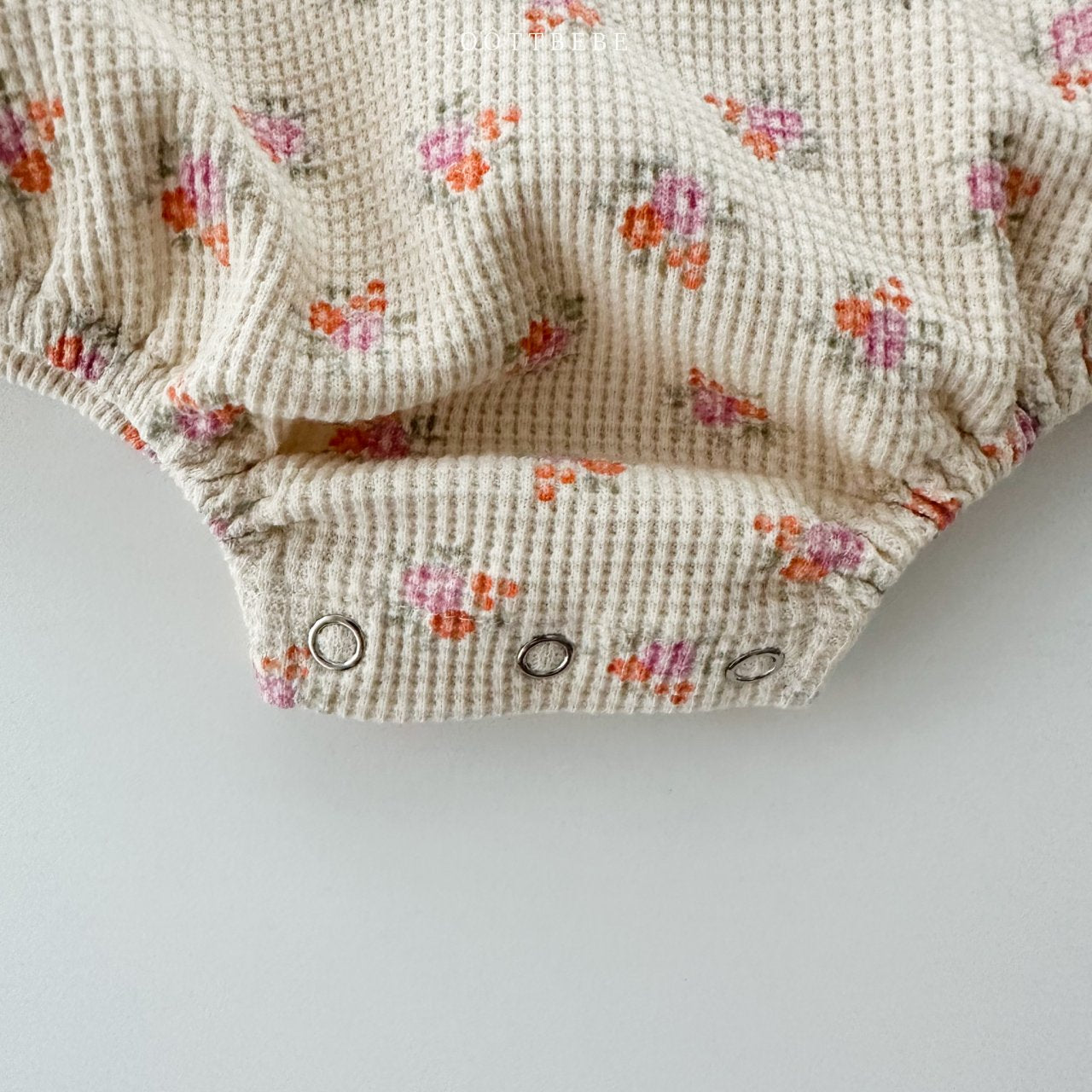 Flower Waffle Anorak Romper [Ivory S,M]