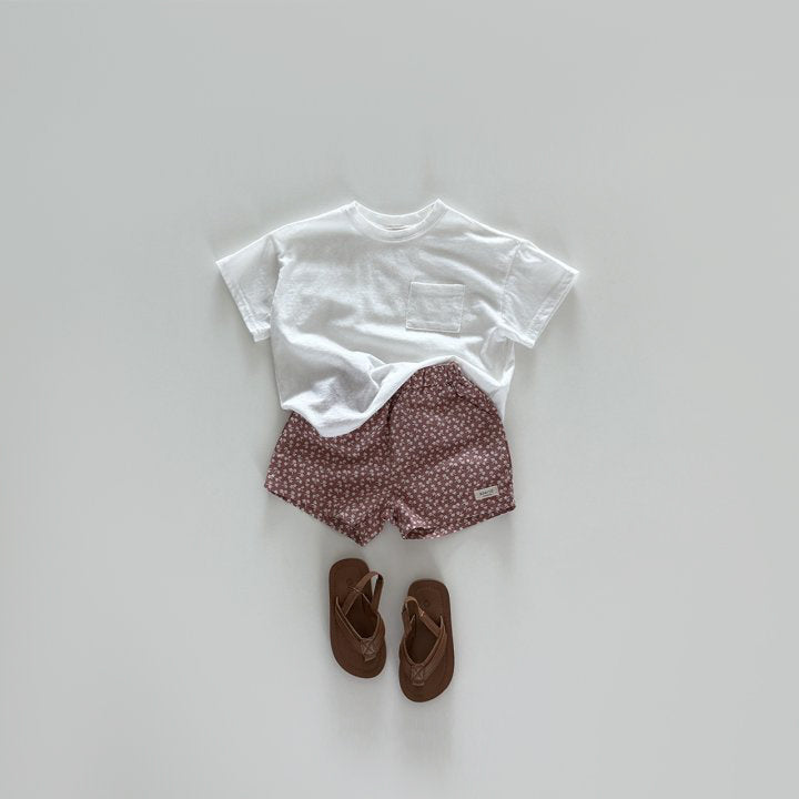 Slub pocket T-shirt [blue XL]