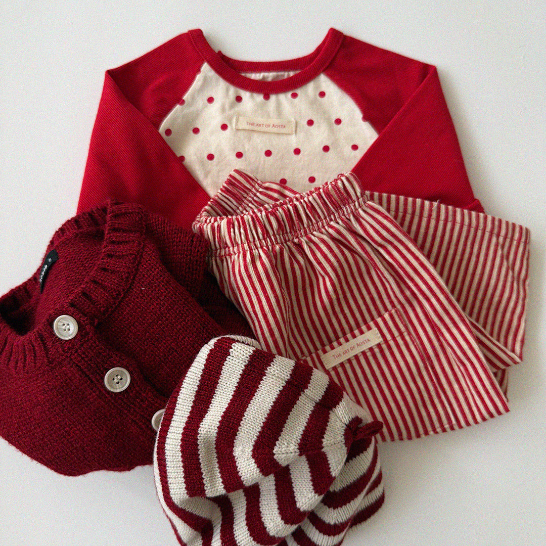 [PRE-ORDER] Polka dot raglan long sleeve