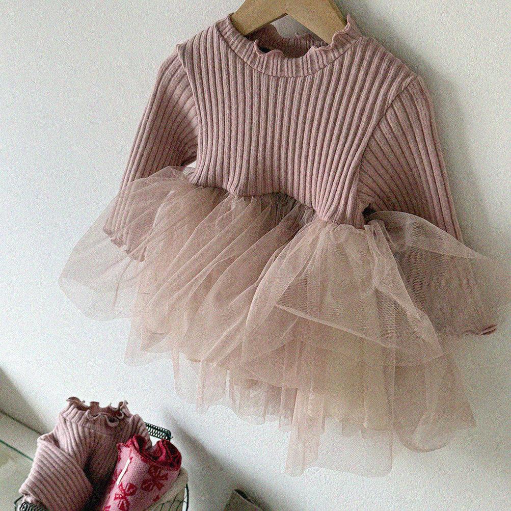 Camellia dress [Pink & Ivory]