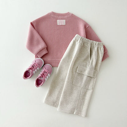 [PRE-ORDER] Ribbed knit sweatshirt
