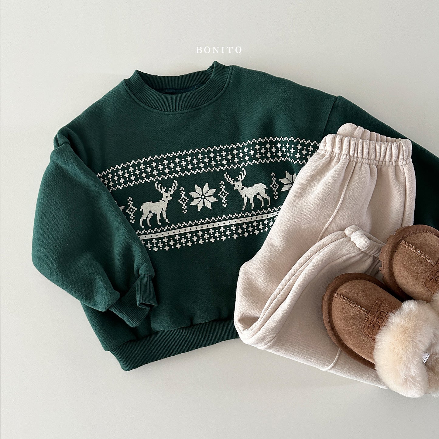 Deer Sweatshirt [green XS, L, XL]