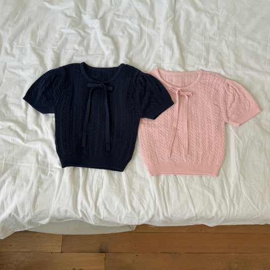 [PRE-ORDER] Ribbon knit top