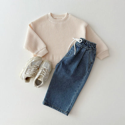 [PRE-ORDER] Ribbed knit sweatshirt
