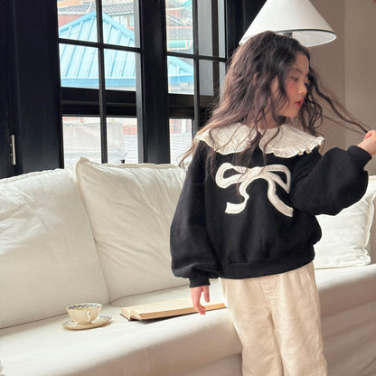 [PRE-ORDER] Ribbon Collar Sweatshirt