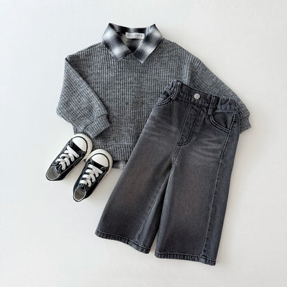 [PRE-ORDER] Washing wide denim pants