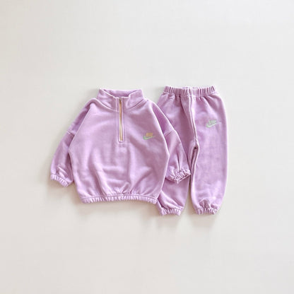 NK half zip-up set