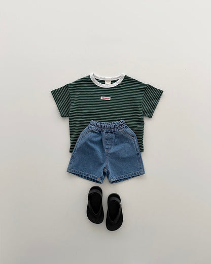 [PRE-ORDER] 1+1 Striped Binding Tee