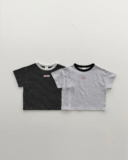 [PRE-ORDER] 1+1 Striped Binding Tee