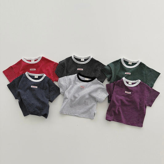 [PRE-ORDER] 1+1 Striped Binding Tee