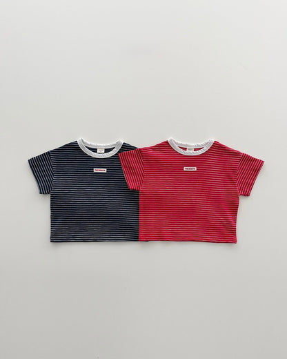 [PRE-ORDER] 1+1 Striped Binding Tee