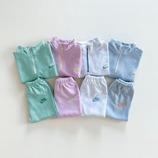 NK half zip-up set