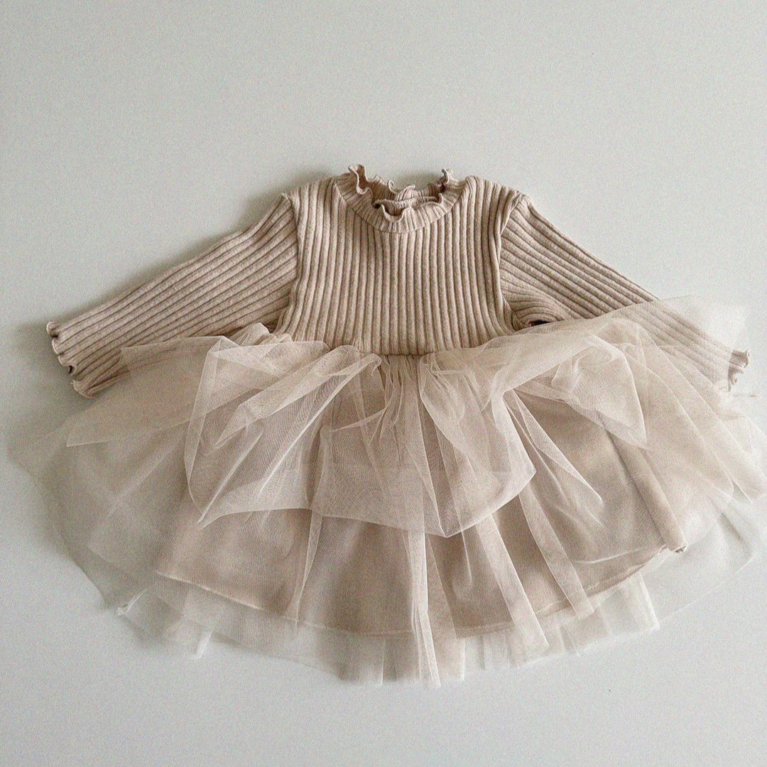 Camellia dress [Pink & Ivory]