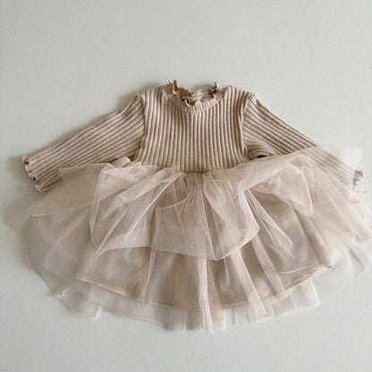 Camellia dress [Pink & Ivory]