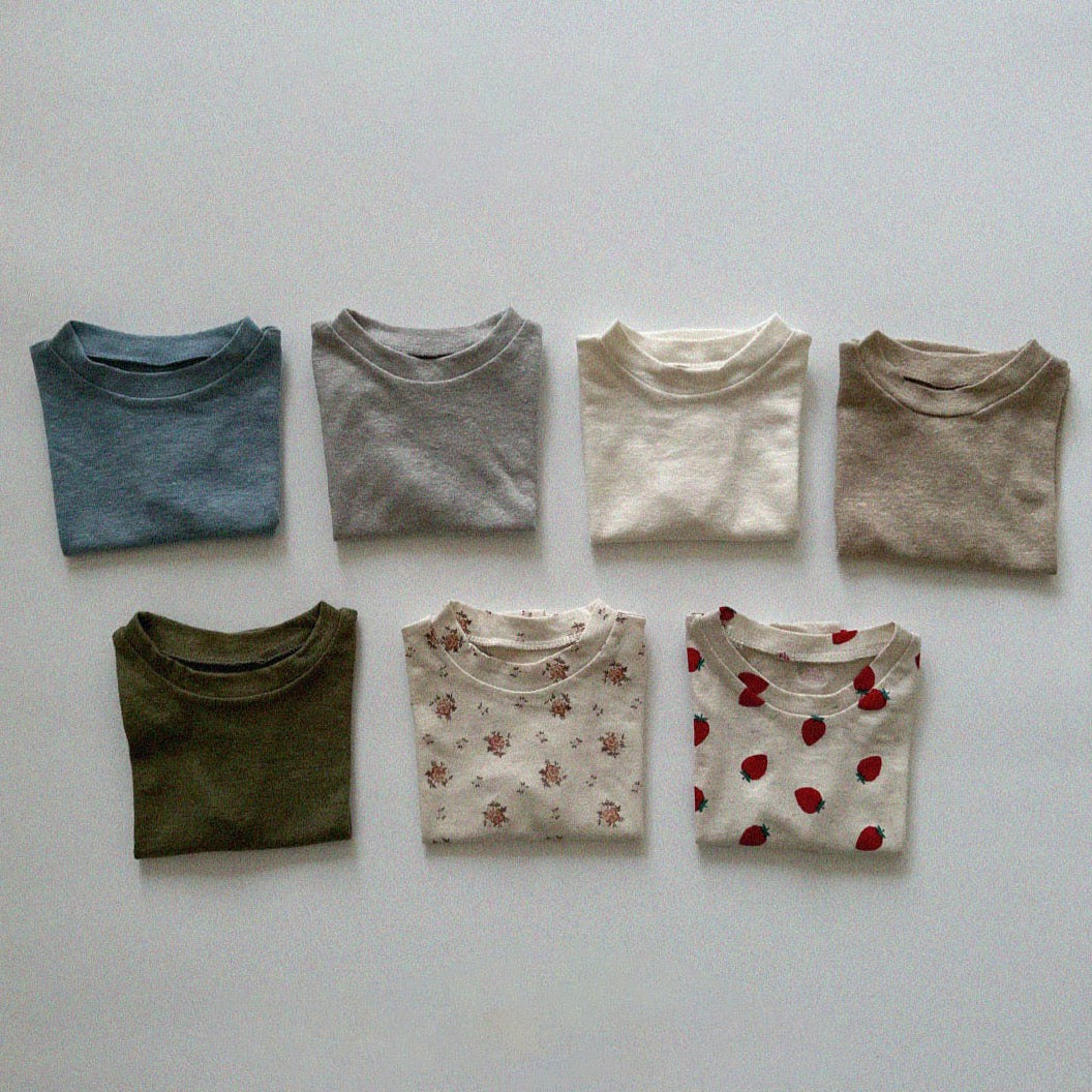 Linen t-shirt [blue M,XL]