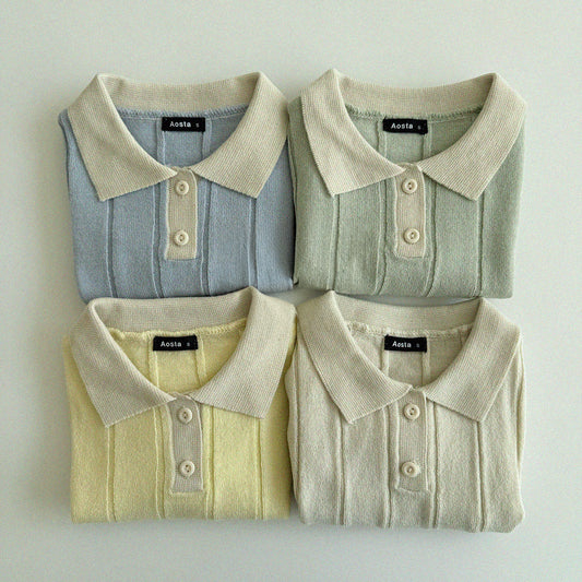 [PRE-ORDER] Knit collared tee