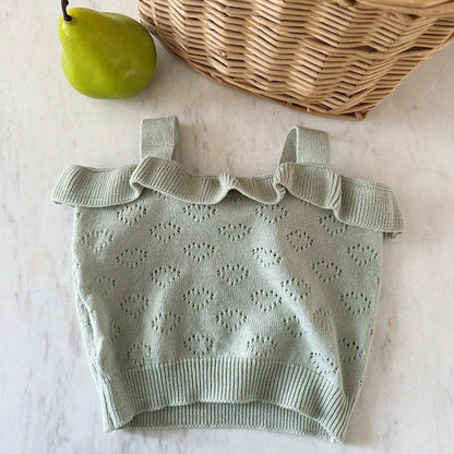 [PRE-ORDER] Knit frill sleeveless top