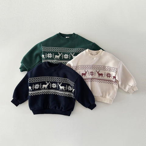 Deer Sweatshirt [green L, XL]