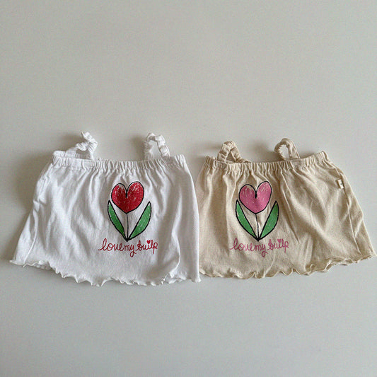 [PRE-ORDER] Linen tulip cropped top