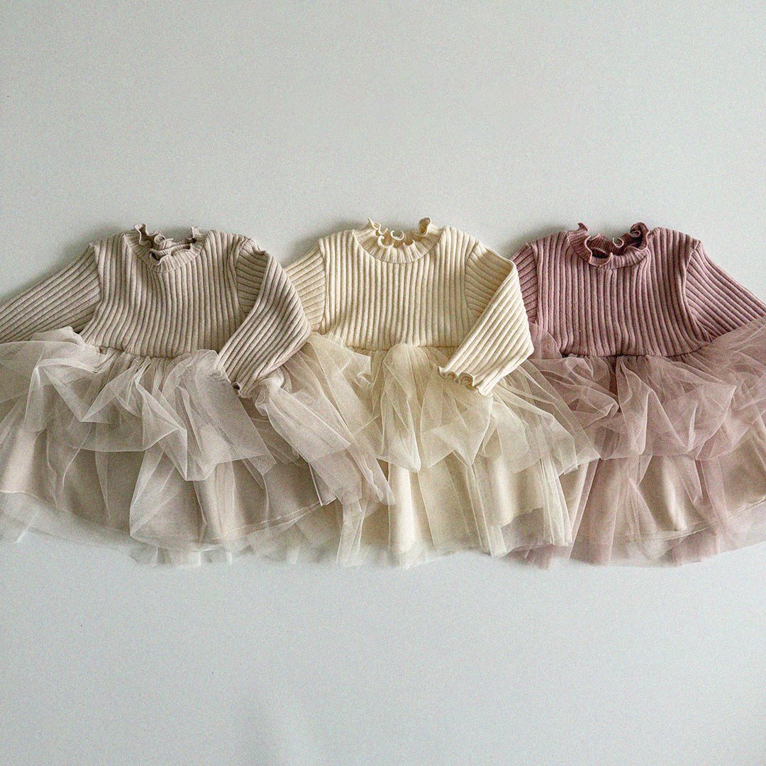 Camellia dress [Pink & Ivory]