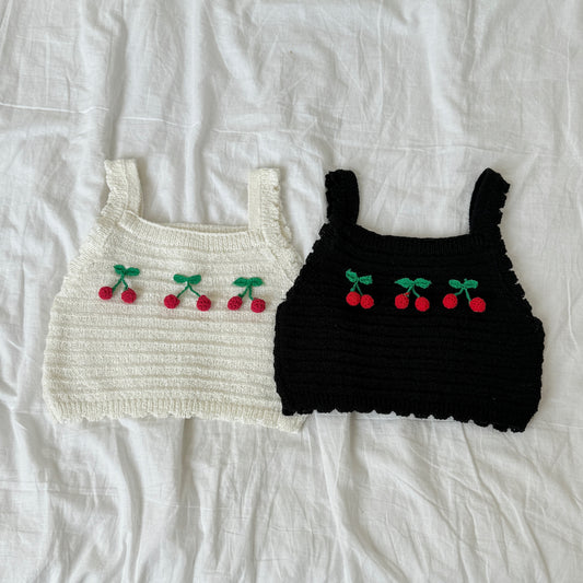 [PRE-ORDER] Cherry sleeveless knit top