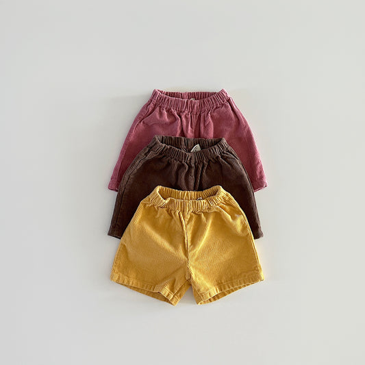 Corduroy shorts [yellow L]