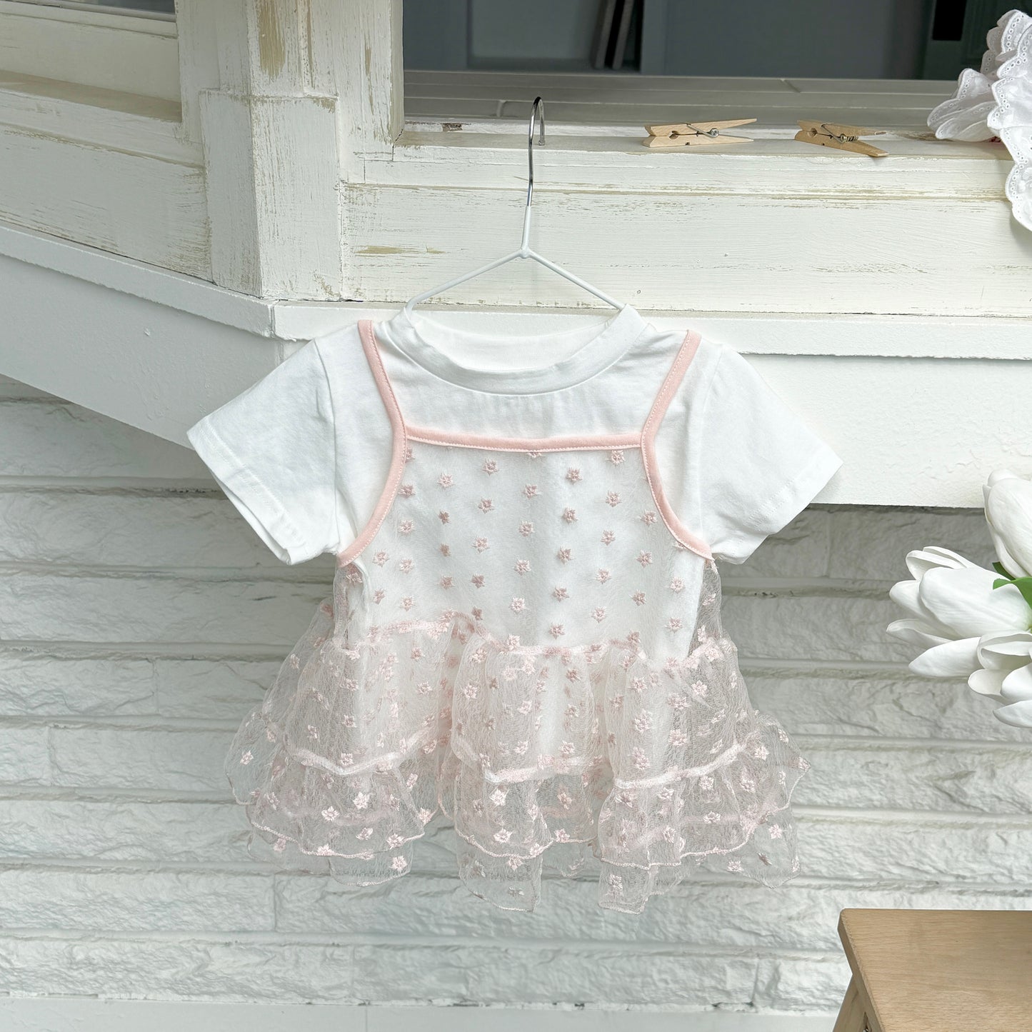 [PRE-ORDER] Flower layered tee set