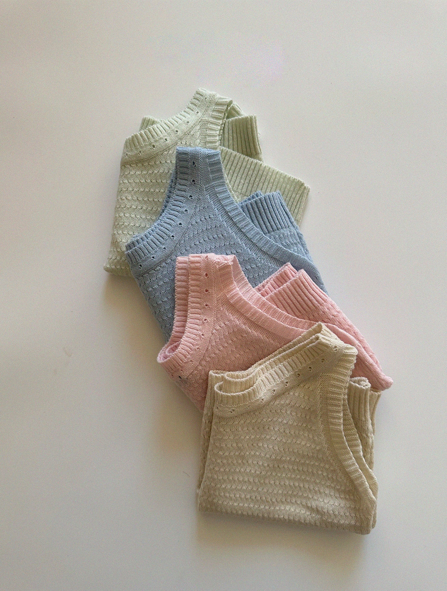 Pastel Knit Top [pink S]