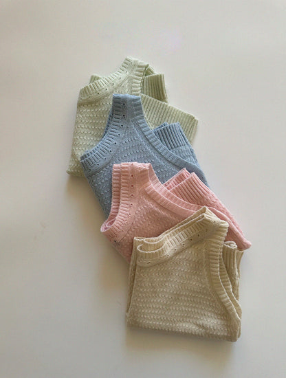Pastel Knit Top [pink S]