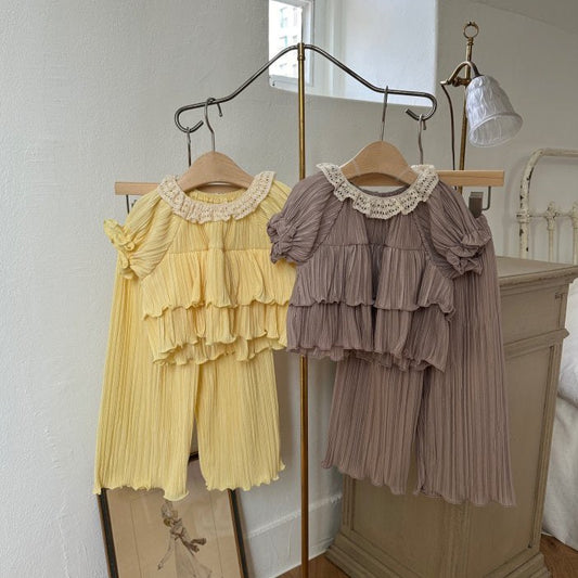 Sunny pleats set [yellow S]