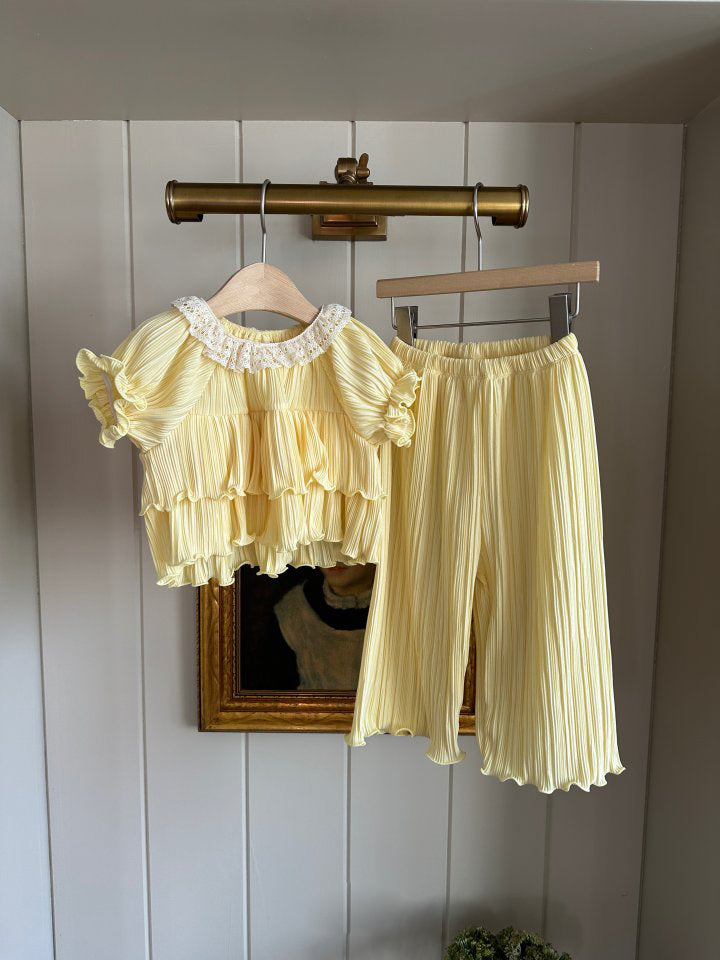 Sunny pleats set [yellow S]