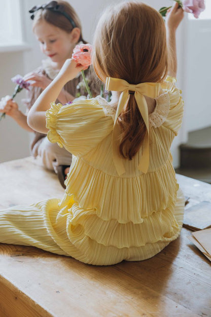 Sunny pleats set [yellow S]