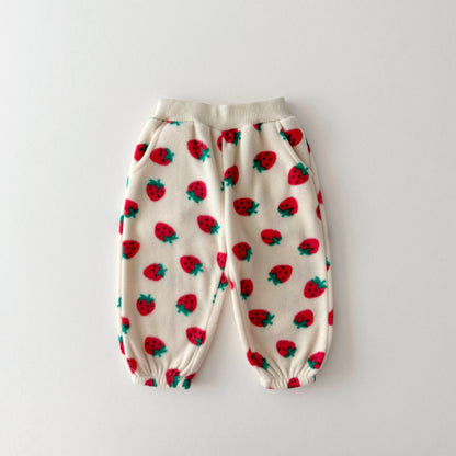 Fleeced jogger pants [red XS,S,L,XL]