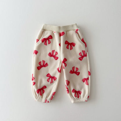 Fleeced jogger pants [red XS,S,L,XL]