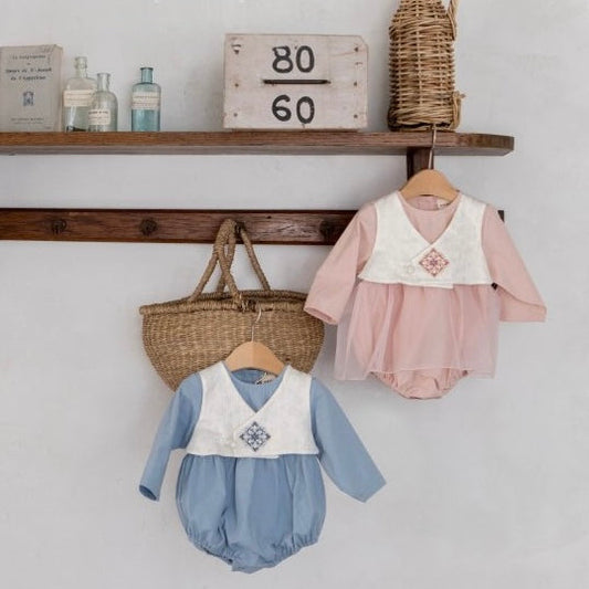 [예약 구매] 솜 베이비 한복 우주복