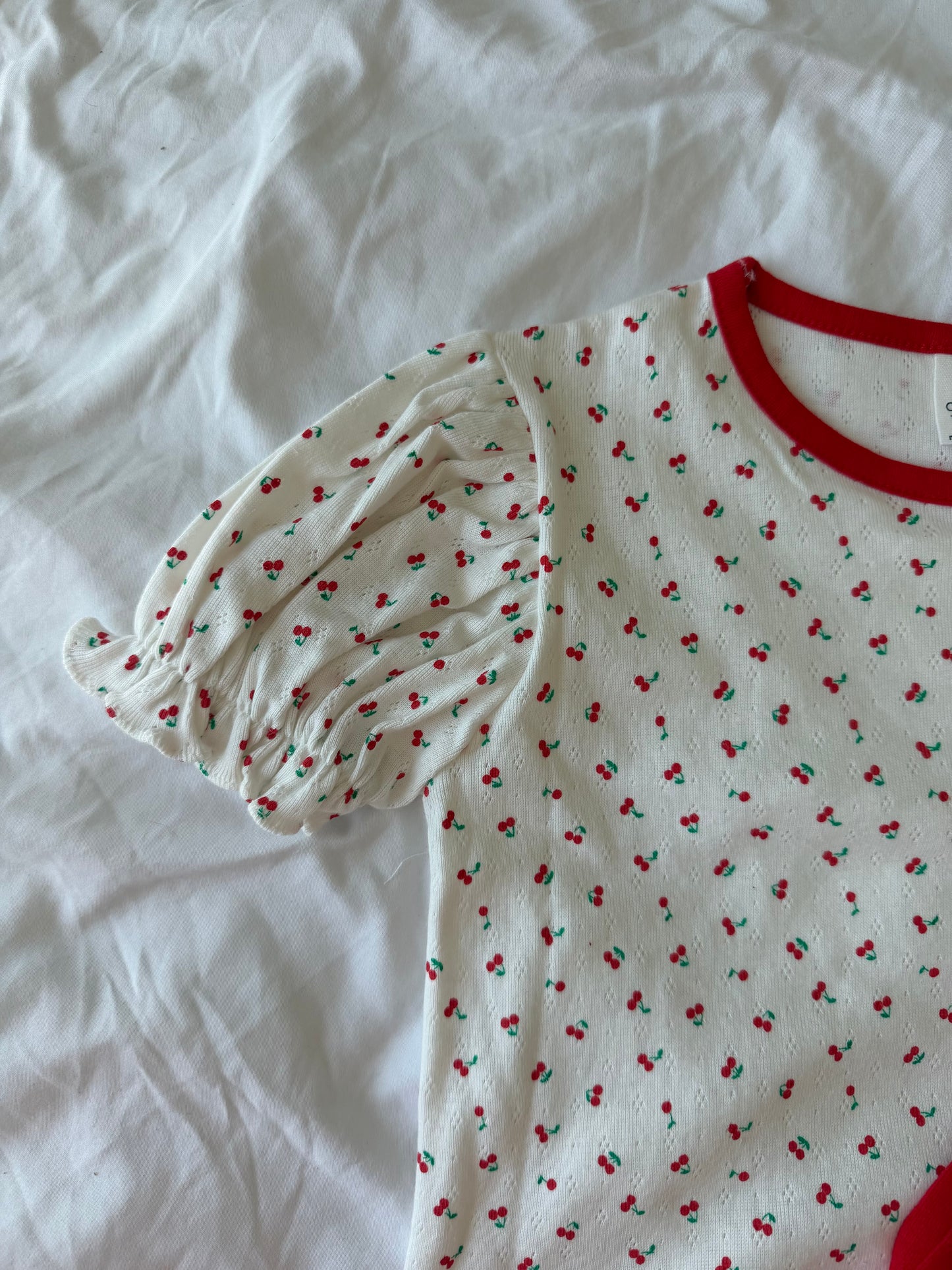Cherry Puff Shorts Set
