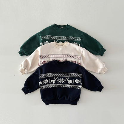 Deer Sweatshirt [green XS, L, XL]