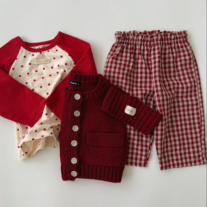[PRE-ORDER] Polka dot raglan long sleeve